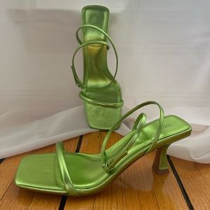 Metallic Green Heels, size 38